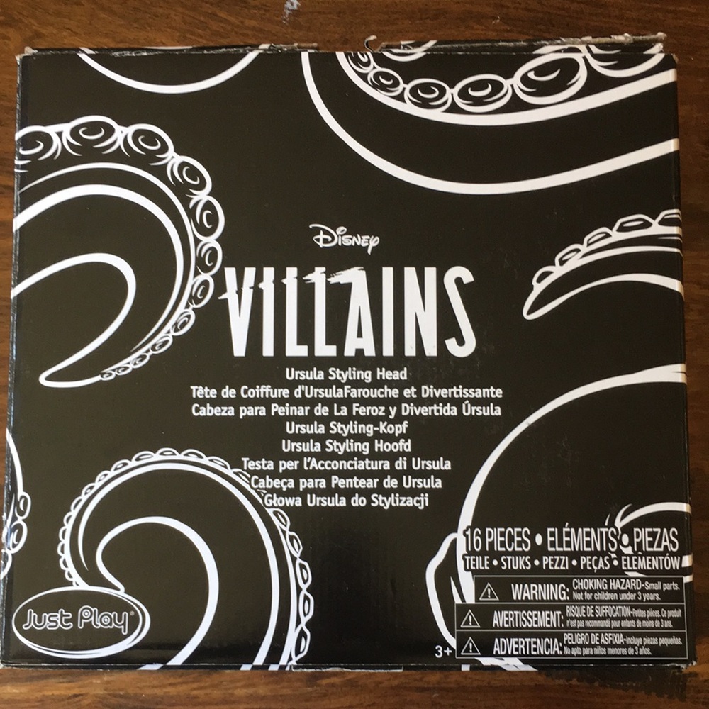 DISNEY Villains Ursula Styling Head - Purple and Black (Opened Box) Large Size - Picture 8 of 14